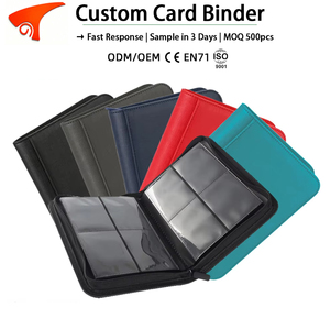 Classeur de cartes Torson à chargement latéral 4 poches, 160 pochettes, album de cartes en cuir PU de luxe avec doublure en velours pour MTG TCG sans PVC - Product Image 1