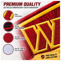 Écussons brodés personnalisés style équipe de football américain, thermocollants ou à coudre, badges pour fans de sport pour vestes, chapeaux et sacs – Vente en gros