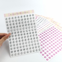 Feuilles d'autocollants en vinyle découpés sur mesure, autocollants lettres colorées DIY