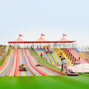 야외 놀이터 놀이 공원 타기 어린이를위한 플라스틱 레인보우 슬라이드 등반 조합