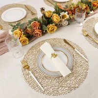 Napperons ronds en PVC TUOTU de haute qualité, résistants à la chaleur, durables, personnalisables, diamètre 380 mm, pour mariages et restaurants – Vente chaude en gros