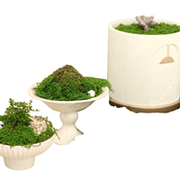 Plante artificielle en mousse verte en pot, haute simulation, en nylon, pour bricolage, artisanat, jardinières décoratives, centres de table de mariage