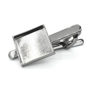 Pince à cravate personnalisée bricolage pince à cravate smoking plateau carré blanc bijoux tendance épingle à cravate en <span class=keywords><strong>laiton</strong></span> <span class=keywords><strong>pierre</strong></span> principale pour costume formel chemise cadeau - Product Image 3