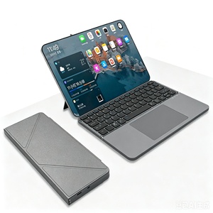 Clavier pliable universel pour tablette avec étui, clavier sans fil fin avec pavé tactile, support pliable multi-angles pour iPad Pro Air 7 - Product Image 2