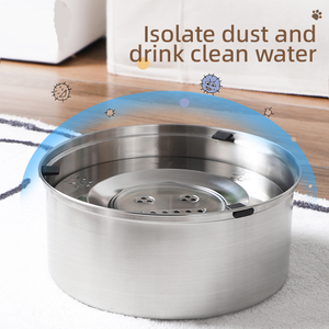 33.8oz/101oz/189.3oz bol flottant anti-éclaboussures en acier inoxydable pour chien de compagnie empêcher le renversement de la bouche humide bol en métal de conception séparée - Product Image 5