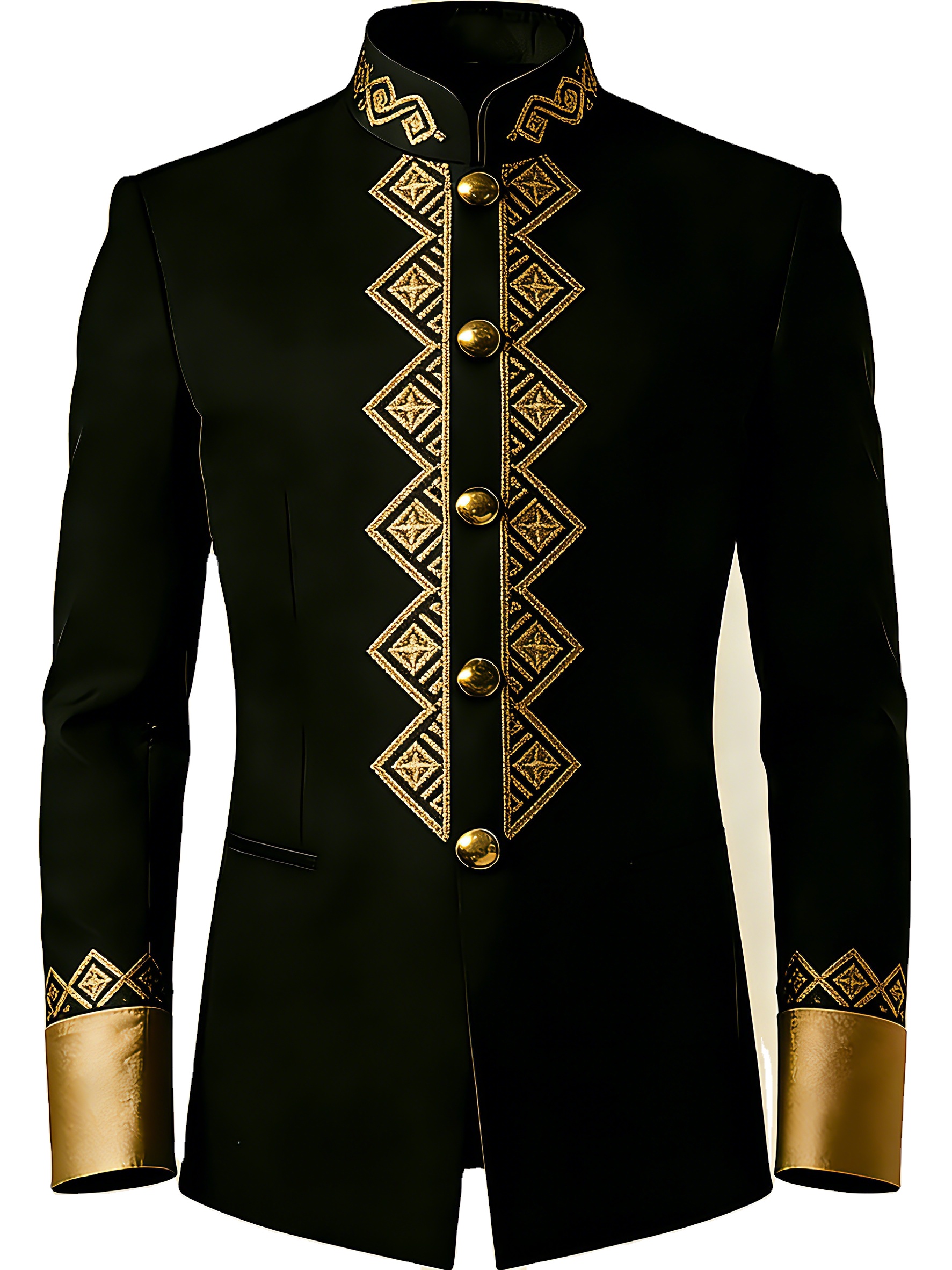 slim fit dress slacks Mens Shiny Gold Sequin Double Breasted Designer Dress Jacket Blazer Louis Vino LVB5 Large 42 Slim Fit Jacket main image 1