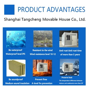 20ft thép tòa nhà phẳng gói vận chuyển đúc sẵn bảng điều khiển bánh sandwich prefab container gấp kho lưu trữ di động nhà để xe - Product Image 6
