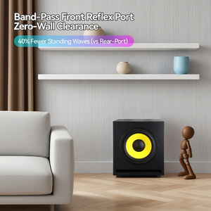 CHORDIO Pure MA10 Subwoofer-Lautsprecher Professionelles <span class=keywords><strong>Audio</strong></span>-Studio-Bass 10-Zoll-Fiberglas-Membran 100-300W Ausgangsleistung für Heimkino - Product Image 4