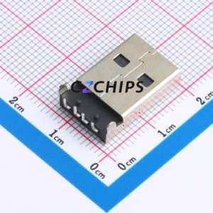 AM90-01-T1-B USB Connector Bent Lead Through Hole Connector Type-A Male Right Angle Insert - Product Image 2