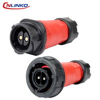 Connecteur d'alimentation AC Cnlinko DL-28 IP68 en plastique et métal 50A 500V, connecteurs circulaires étanches à 3 broches