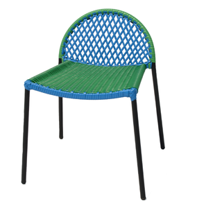 Ensemble de meubles de patio d'extérieur <span class=keywords><strong>bleu</strong></span> rouge vert orange noir blanc <span class=keywords><strong>Acapulco</strong></span> Chair avec corde en plastique <span class=keywords><strong>Chaise</strong></span> bistro pour patio tout temps - Product Image 6