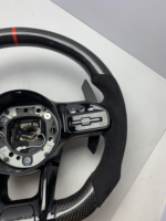 Mercedes-Benz Sportlenkrad mit 3/4 Speichen Upgrade aus Kohlefaser und Leder für A45, C-Klasse, E-Klasse, S-Klasse