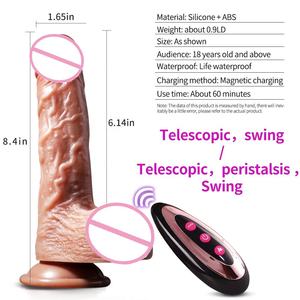High Quality <b>Thick</b> <b>Dildo</b> Realistic Remote Control Silicone Gel Dual Density Monster Large Suction Cup Huge <b>Dildo</b> Toys for Women - Product Image 5