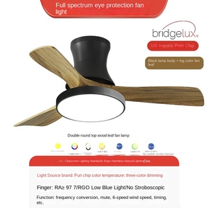 Lampe encastrable en bois à 3 lames de 56 "avec ventilateur LED intégré et télécommande-le choix parfait pour la lumière de ventilateur de salles à manger - Product Image 4