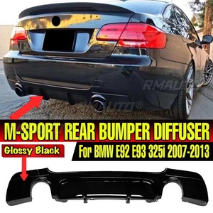 Car Rear Bumper Splitter Rear <b>Diffuser</b> Lip With <b>LED</b> Protector Deflector Lips Guard for BMW E92 E93 328i 335i M Sport 2007-2013 - Product Image 1