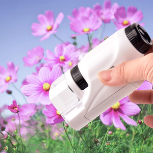 2025 yeni KRC cep optik biyolojik mikroskop çocuk bilim eğitici oyuncaklar 60X-120X el mikroskop - Product Image 2