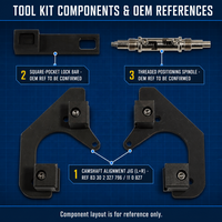 Kit d'outils de calage de l'arbre à cames et de synchronisation du vilebrequin compatible avec les moteurs BMW R1200 / R1250 Boxer