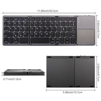 Keyboard dan Mouse Mekanik Lipat Terpisah B033 USB Nirkabel Bersertifikasi ROHS Ultra Tipis untuk Tablet