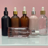 Flacon d'huile essentielle noir givré de 5 à 100 ml, flacon compte-gouttes en verre de 5 ml, flacon distributeur cosmétique de 30 ml