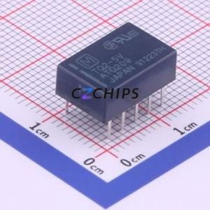 TQ2-5V Signal Relay DIP,9x14mm Relay 5V 2 Changeover: 2C (DPDT-Changeover)::: 125V-AC/110V-DC Silver + Gold Plated - Product Image 1