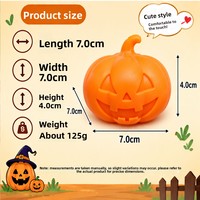 Jouet sensoriel anti-stress en forme de citrouille d'Halloween, moelleux et croustillant, bloc de construction rempli, jouet à presser sonore ASMR, cadeau de fête