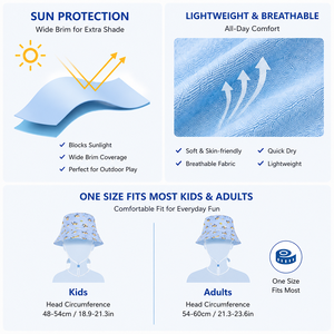 Chapeau Bob Réversible Personnalisé OEM ODM à Imprimé Sous-Marin pour Enfants et Adultes, Protection Solaire Estivale, Chapeau de Plage avec Sangle Mentonnière Réglable - Product Image 3