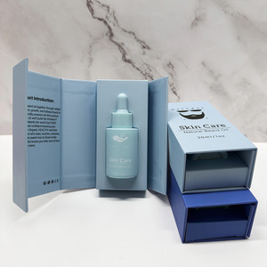 Rỗng Tùy Chỉnh 30Ml 50Ml 60Ml 1Oz 2Oz Vai Phẳng Râu Tóc Cơ Thể Dầu Tinh Dầu Thủy Tinh Huyết Thanh Chai Nhỏ Giọt Với Hộp Từ - Product Image 1