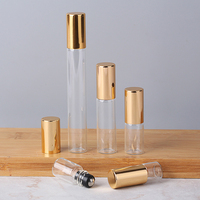 Flacon à bille en verre de luxe 5ml 10ml rechargeable pour huiles essentielles et aromathérapie