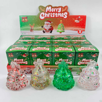 Jouet Squishy en Maltose en forme de Sapin de Noël Pailleté