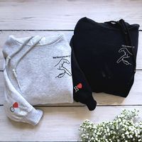 Sudadera con capucha bordada personalizada "But I Love You" Perfect His Hers Valentines Gifts tejida para Otoño Invierno