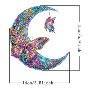 Peinture diamant 5D DIY, forme spéciale, papillon coloré en acrylique, puzzle de diamants en cristal, décoration faite à la main - Product Image 6