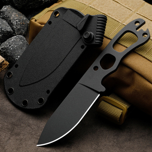Cuchillo de Supervivencia HL Full Tang de Alta Dureza, Cuchillo Táctico Multifuncional Portátil para Exteriores con Funda de Fibra de Vidrio y Nylon - Product Image 4
