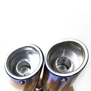 Silencieux d'échappement à double sortie en acier inoxydable à bouche inclinée pour moto pour moufle d'échappement à grande cylindrée 100-1000cc - Product Image 5