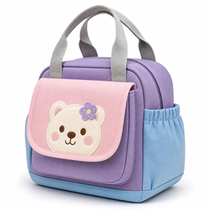 Wholesale Oxford Cartoon Pattern Children's Cartoon Portable Insulated Snack Drink Cooler Bag for School Kids <b>Box</b> - Product Image 6