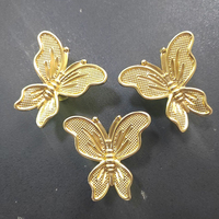 Poignée de meuble en laiton en forme de papillon, bouton décoratif pour tiroir, quincaillerie de placard, style pastoral, pour mobilier de maison