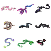 Vashine Œuf de dragon imprimé en 3D en PLA, boîte mystère aléatoire, figurine d'action pour enfants, jouets en cristal flexibles de dragon