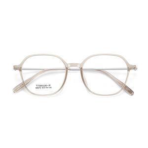 Montura de Gafas Coreanas de Titanio con Diseño de Pluma, Ovaladas, de Aro Completo, Borde Ancho de 4mm, Unisex, Tendencia de Moda - Product Image 2