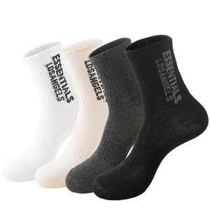 Essentials Los Angeles Ankle Socks Men's Breathable Sweat Absorbing Running Sports Socks Solid Color Daily Wear - Product Image 1