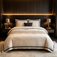Merrow point bord prix de gros housse de couette ensemble de draps de lit de luxe housses de couette en coton pur hôtel ensemble de literie en coton égyptien