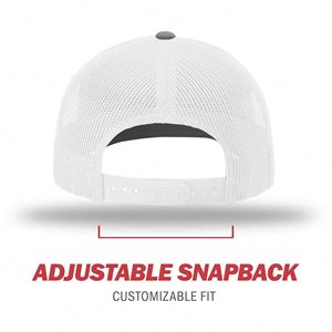 Casquettes de sport en maille à 6 panneaux avec logo personnalisé de haute qualité, 80 couleurs unies, pour hommes, ajustées, style Richardson 112 Trucker - Product Image 5
