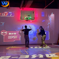 Simulador de Baloncesto Interactivo AR, Juego de Proyección Interactiva para Deportes en Interiores, para Parques de Diversiones y Centros de Juego Infantiles