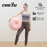 Ballon de yoga en PVC anti-éclatement, épaissi, gonflable, pour l'exercice, l'équilibre, la stabilité du tronc, la récupération post-partum, la gym et le fitness