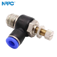 Raccords rotatifs de la série SC de la marque NPPC, SC8-01, avec tube de 8 mm, filetage mâle 1/8, connecteur rapide, marque NPPC, couleur noire ou blanche