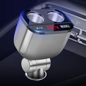 Cargador de coche 124x62x42mm, USB dual QC3.0, carga rápida, monitorización de voltaje, pantalla digital, luz indicadora LED para Apple Huawei - Product Image 2