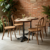 Ensembles de mobilier commercial pour restaurants, chaises de bistrot et de café modernes en bois massif, tables faciles à nettoyer pour hôtels et cafés