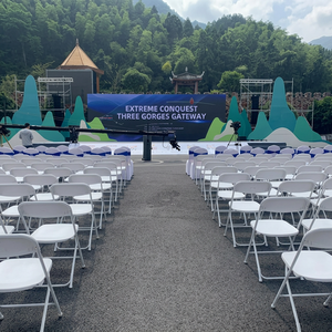 Custom Color Plastic Folding <strong>Chair</strong> Armless <strong>Outdoor</strong> <strong>Stackable</strong> Event Dining <strong>Chair</strong> for Wedding Party Hotel OEM - Product Image 5