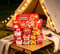 Jouet à presser doux et moelleux : Populaire jouet de Noël en forme de bois de cerf avec poudre dorée et sucre de malt, à rebond lent et fonction de relaxation.
