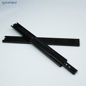 Modern <strong>3</strong>-Fold Ball Bearing <strong>Drawer</strong> Slide Rail 45mm Telescopic Channel Undermount Extension for Cabinets Dining <strong>Tables</strong> Outdoor - Product Image 1