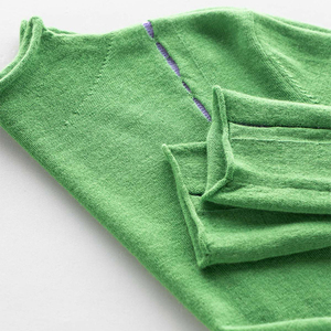 Pull en cachemire fin pour <span class=keywords><strong>femme</strong></span>, personnalisé en usine, couleur unie, <span class=keywords><strong>col</strong></span> roulé, tricoté, en <span class=keywords><strong>laine</strong></span>, pour le printemps et l'automne - Product Image 3