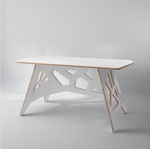 Facile assemblaggio senza viti tavolo da pranzo moderno in legno semplice Set mobili minimalisti per tavolo da pranzo in legno per ristorante - Product Image 2